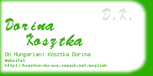 dorina kosztka business card